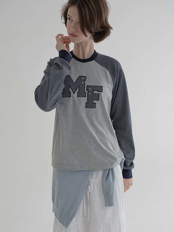 ロゴパッチワークTシャツ（グレー） | Margarin Fingers | HANA(ハナ) #2