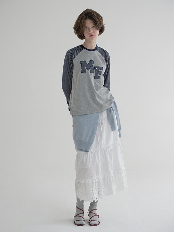 ロゴパッチワークTシャツ（グレー） | Margarin Fingers | HANA(ハナ) #4