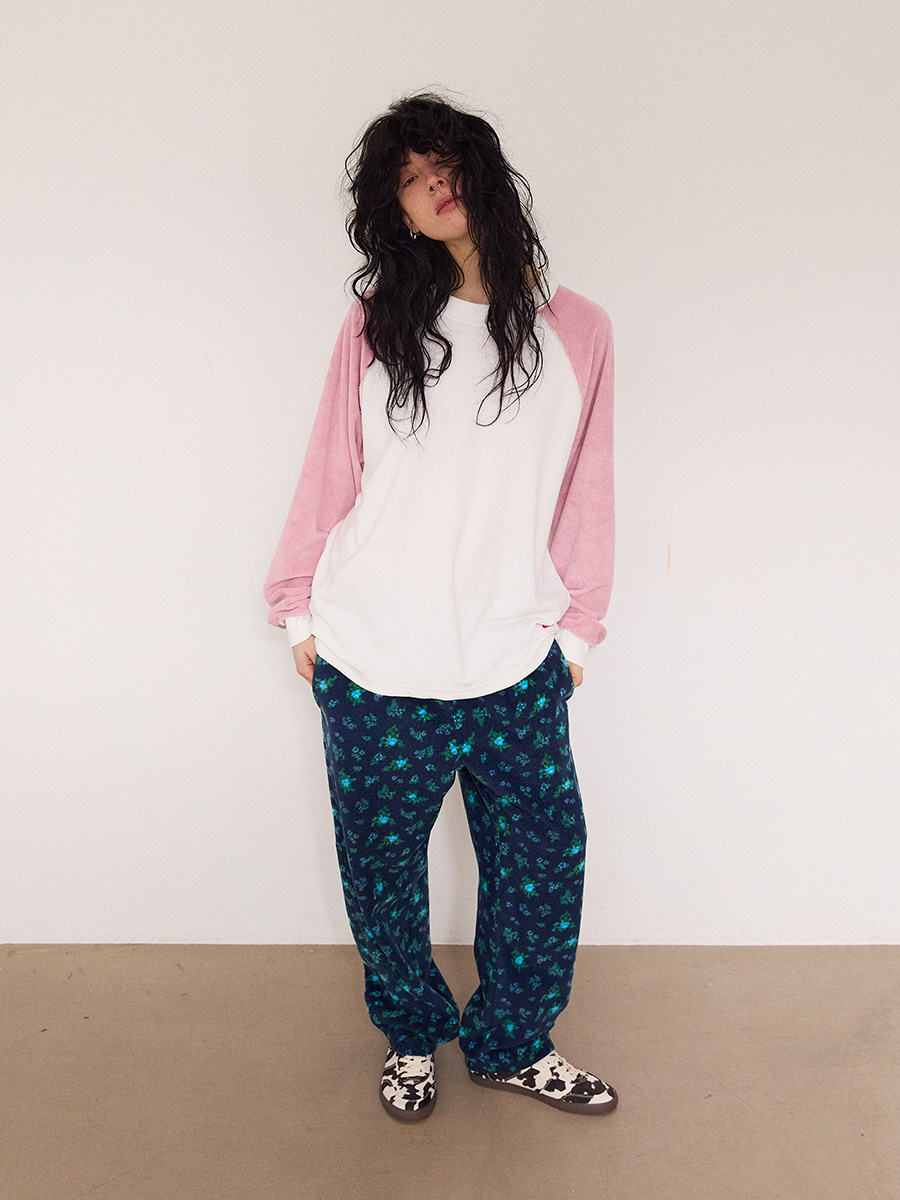 フラワーフリーススウェットパンツ_ネイビー | XOXOGOODBOY | HANA(ハナ) #15