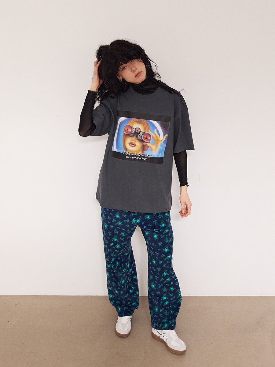フラワーフリーススウェットパンツ_ネイビー | XOXOGOODBOY | HANA(ハナ) #10