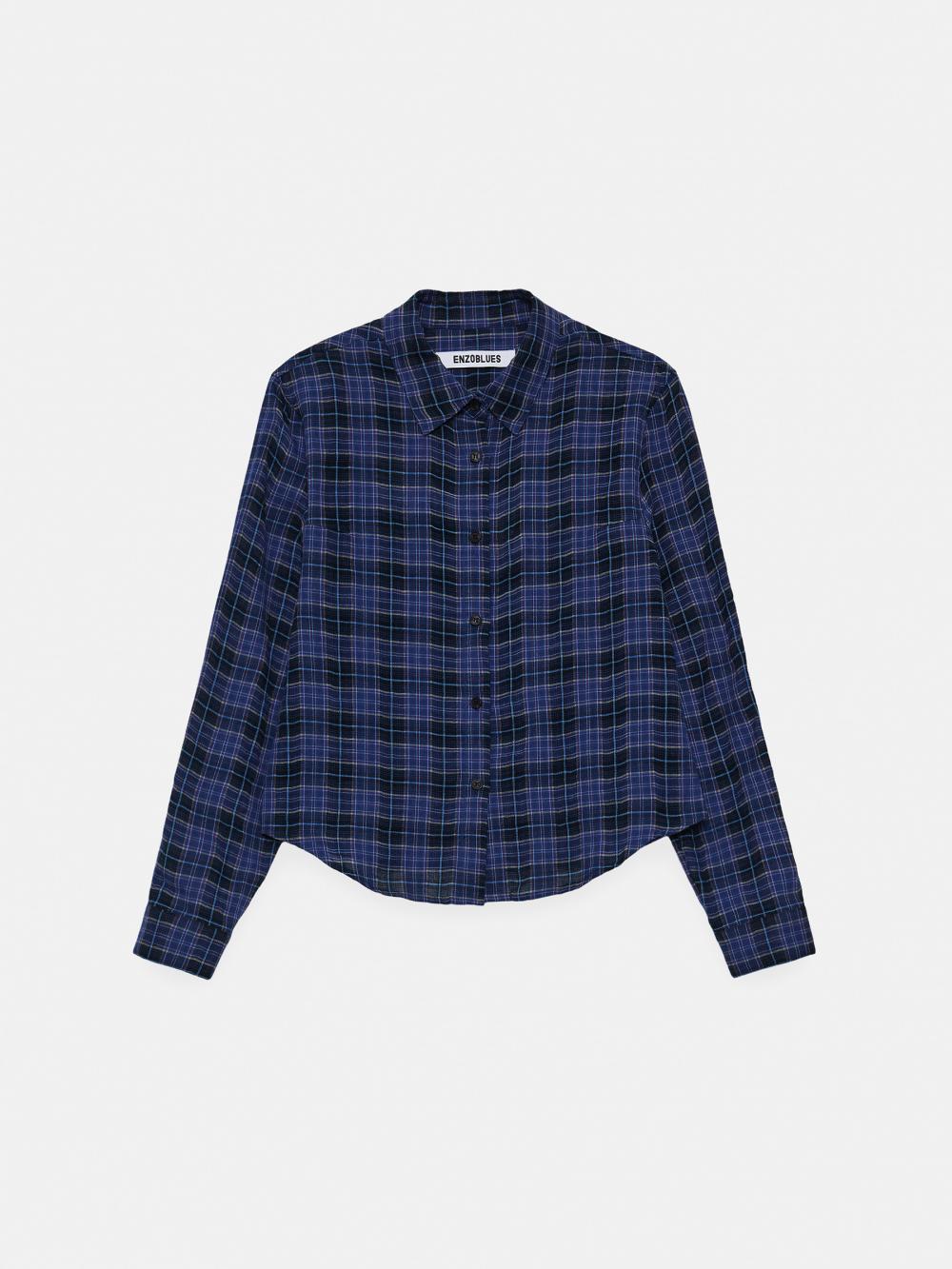 コットンタータンチェックシャツ（ブルー） | ENZO BLUES | HANA(ハナ) #13
