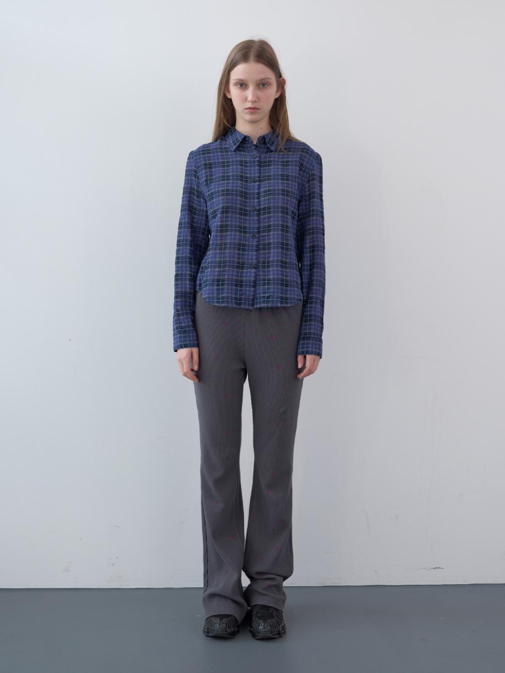 コットンタータンチェックシャツ（ブルー） | ENZO BLUES | HANA(ハナ) #5
