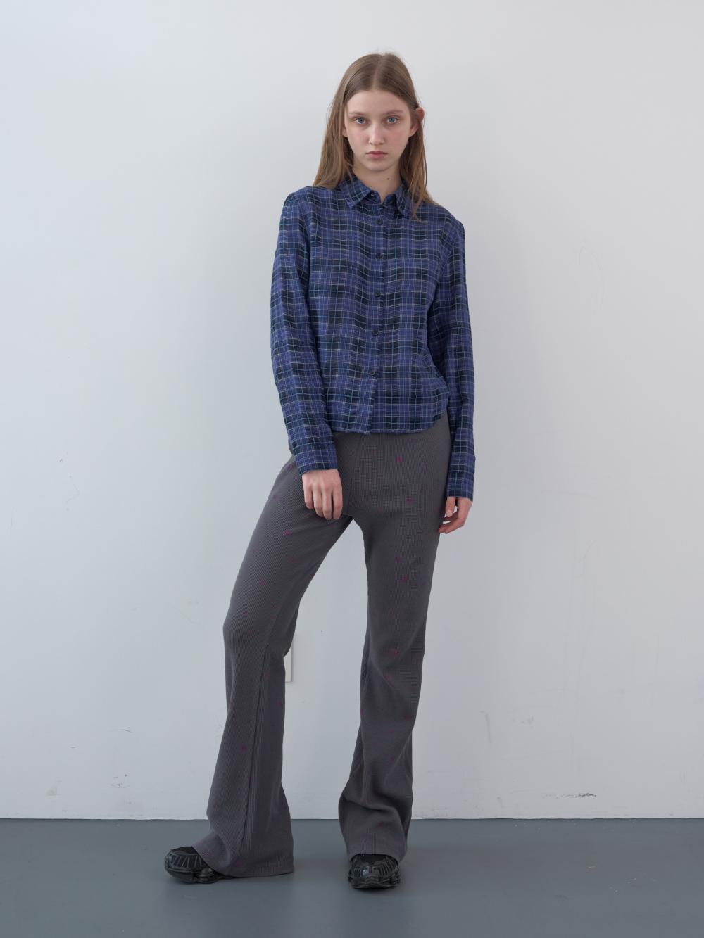 コットンタータンチェックシャツ（ブルー） | ENZO BLUES | HANA(ハナ) #9