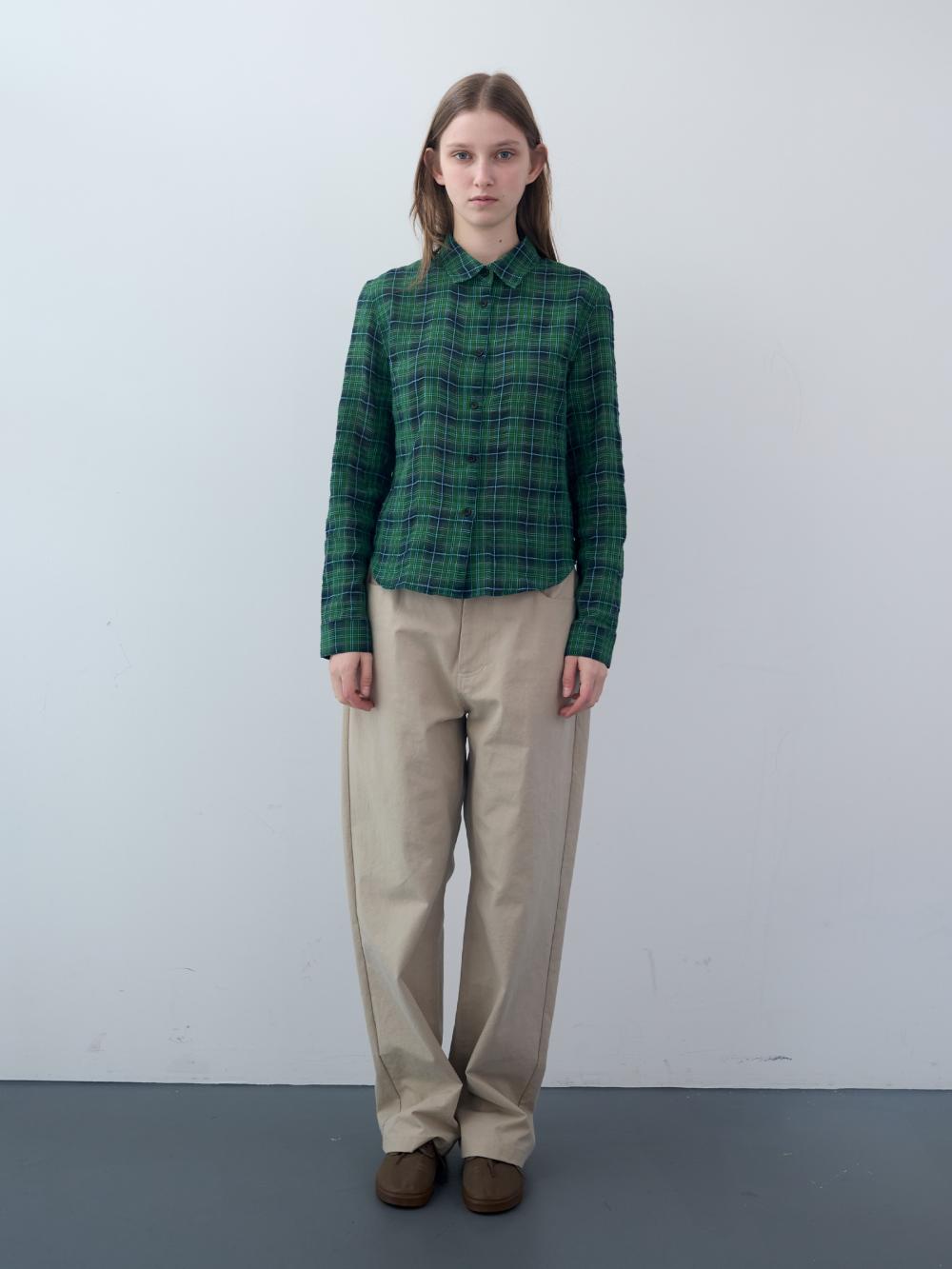 コットンタータンチェックシャツ（グリーン） | ENZO BLUES | HANA(ハナ) #4