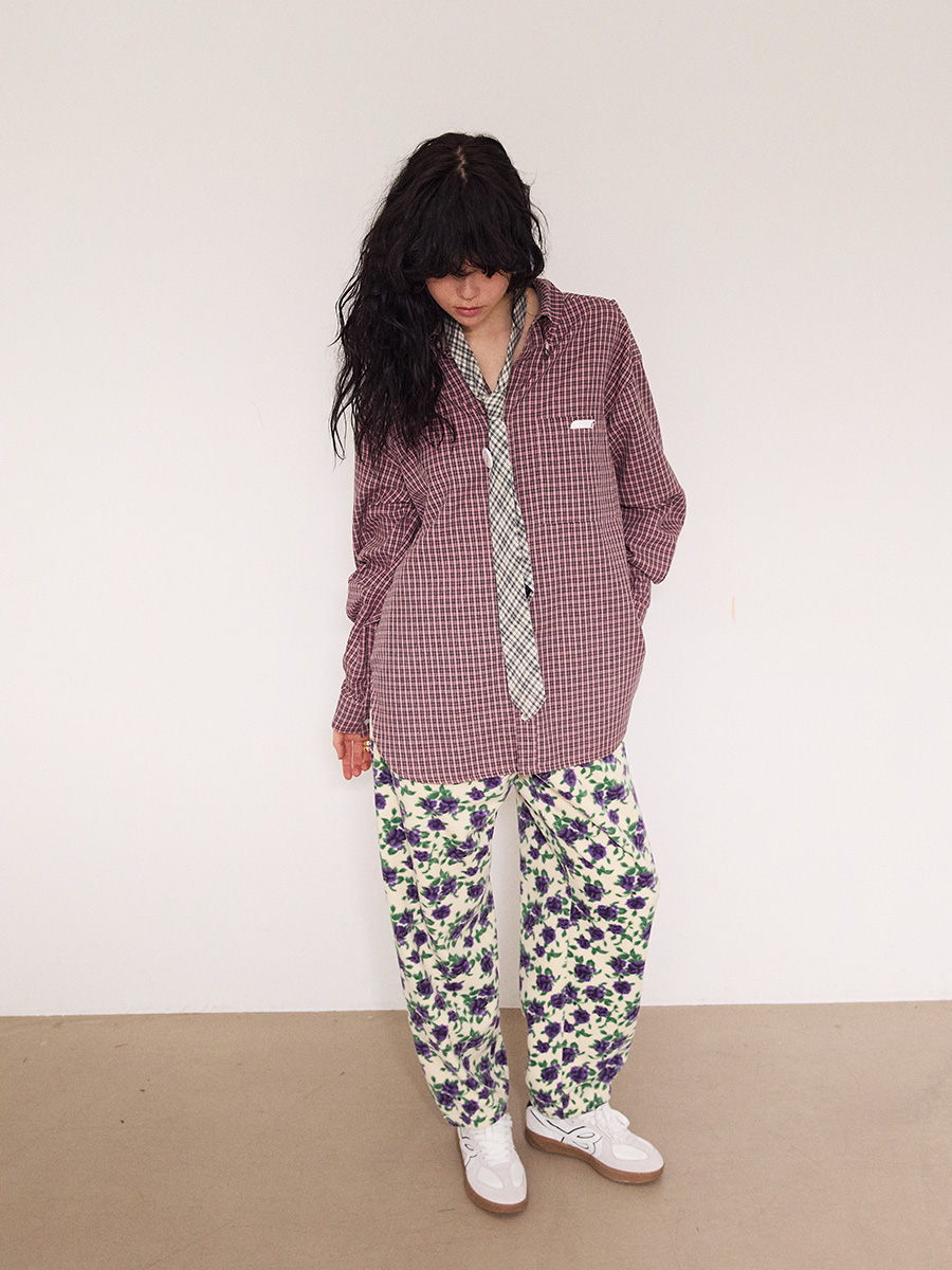 オーバーサイズ New Symbol チェックシャツ_ピンク | XOXOGOODBOY | HANA(ハナ) #6