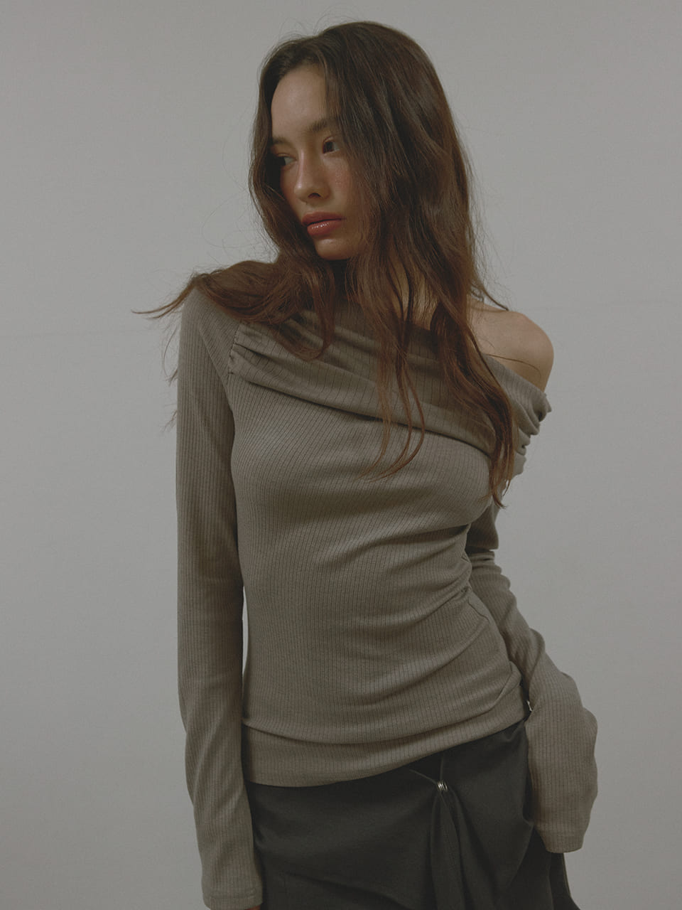 グレースシャーリングTシャツ (ベージュグレー) | ASURA | HANA(ハナ) #12