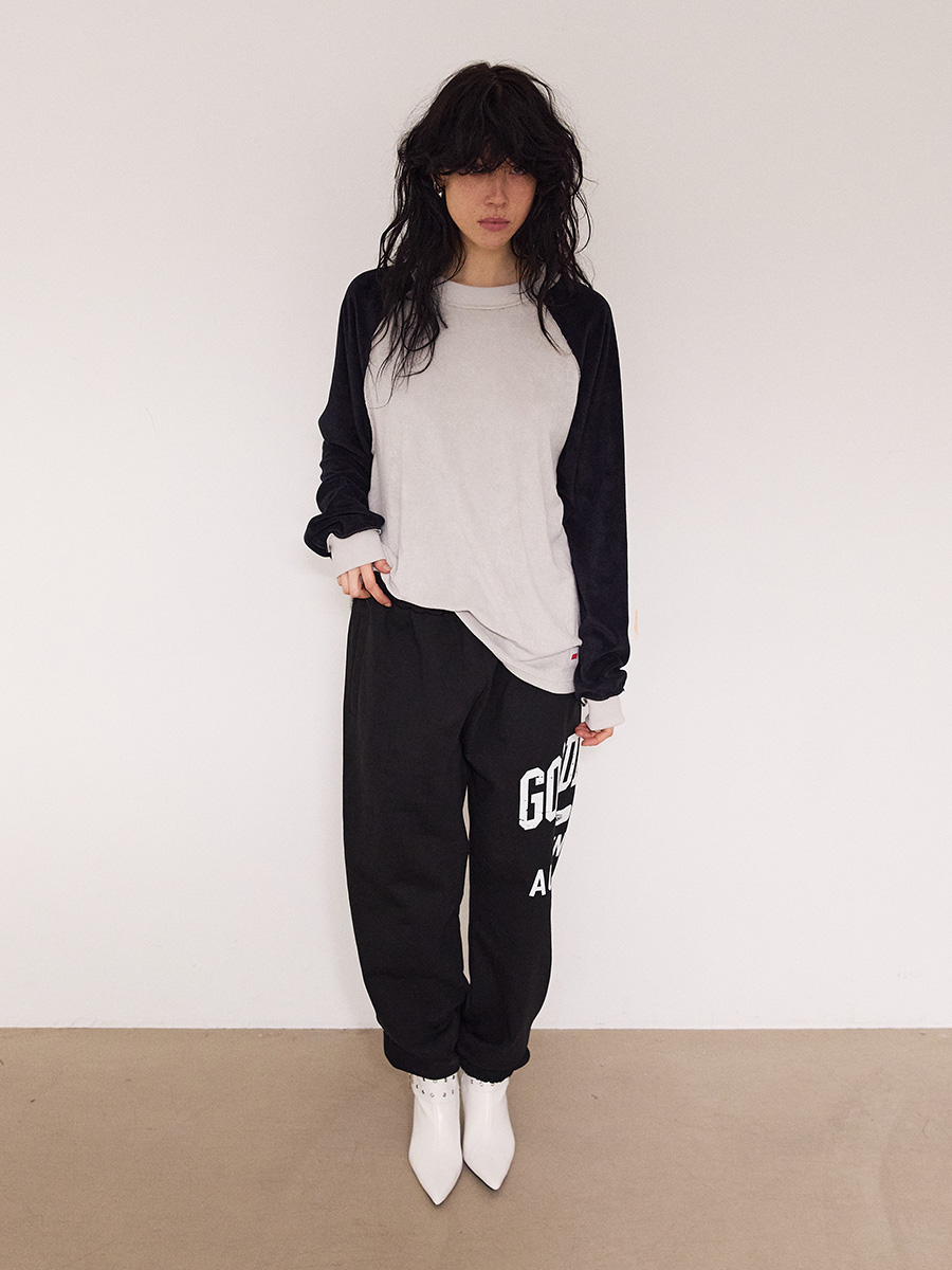 ラグラン コントラストテリー ロングTシャツ_ネイビー-グレー | XOXOGOODBOY | HANA(ハナ) #3