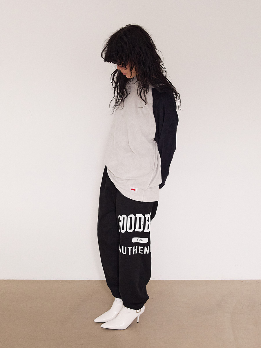 ラグラン コントラストテリー ロングTシャツ_ネイビー-グレー | XOXOGOODBOY | HANA(ハナ) #4