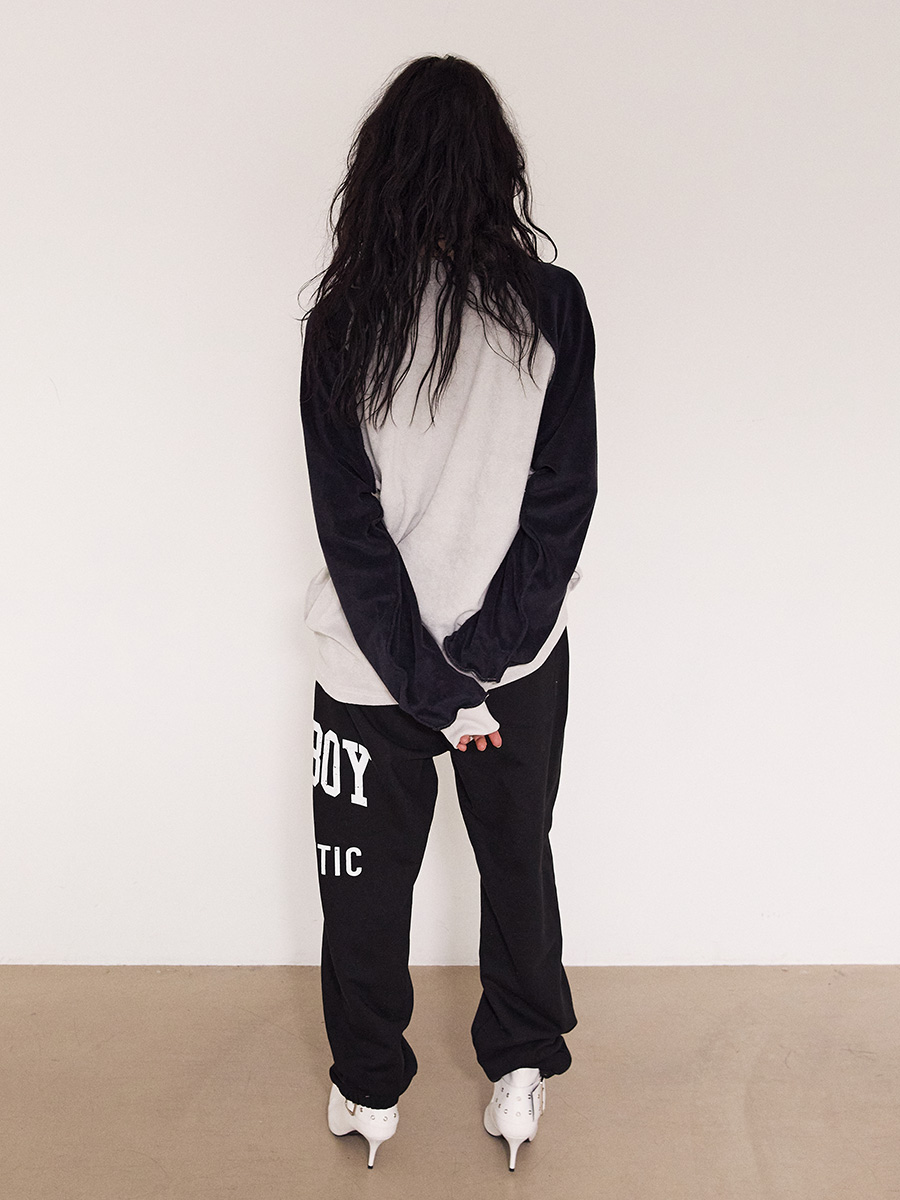ラグラン コントラストテリー ロングTシャツ_ネイビー-グレー | XOXOGOODBOY | HANA(ハナ) #5