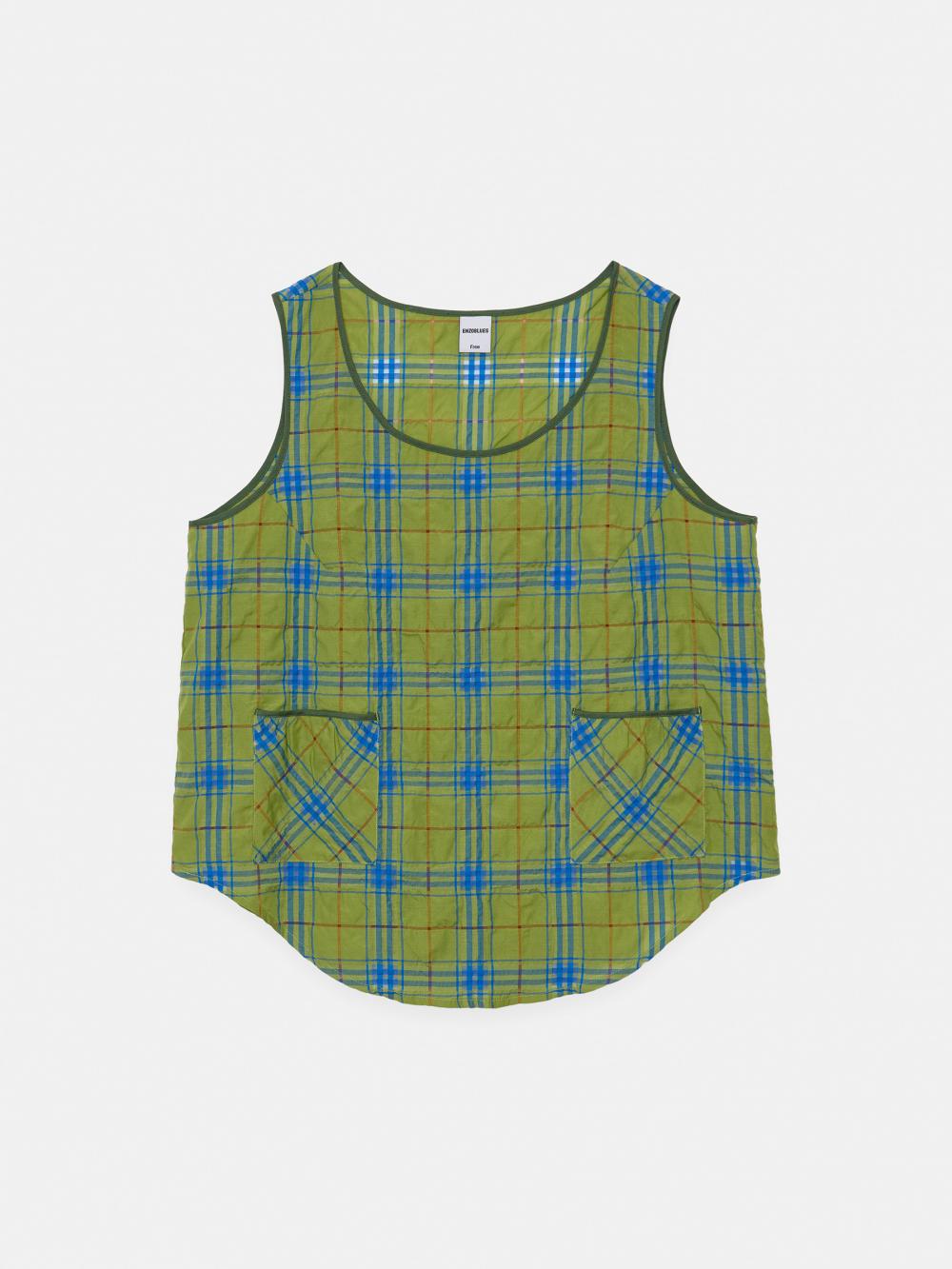 シャーリングポケットスリーブレストップ（グリーン） | ENZO BLUES | HANA(ハナ) #12