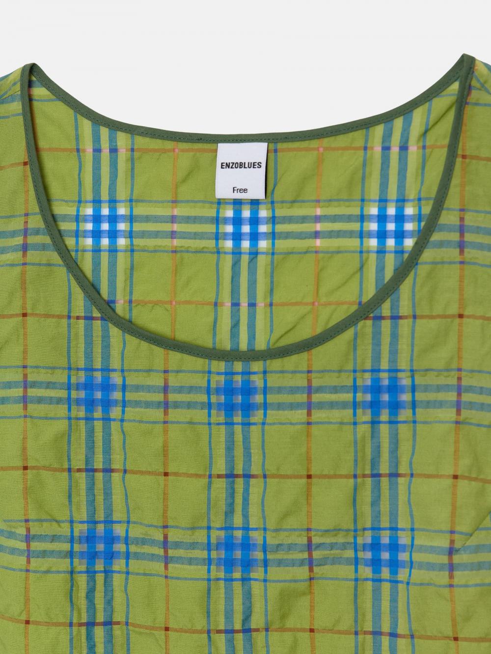 シャーリングポケットスリーブレストップ（グリーン） | ENZO BLUES | HANA(ハナ) #14