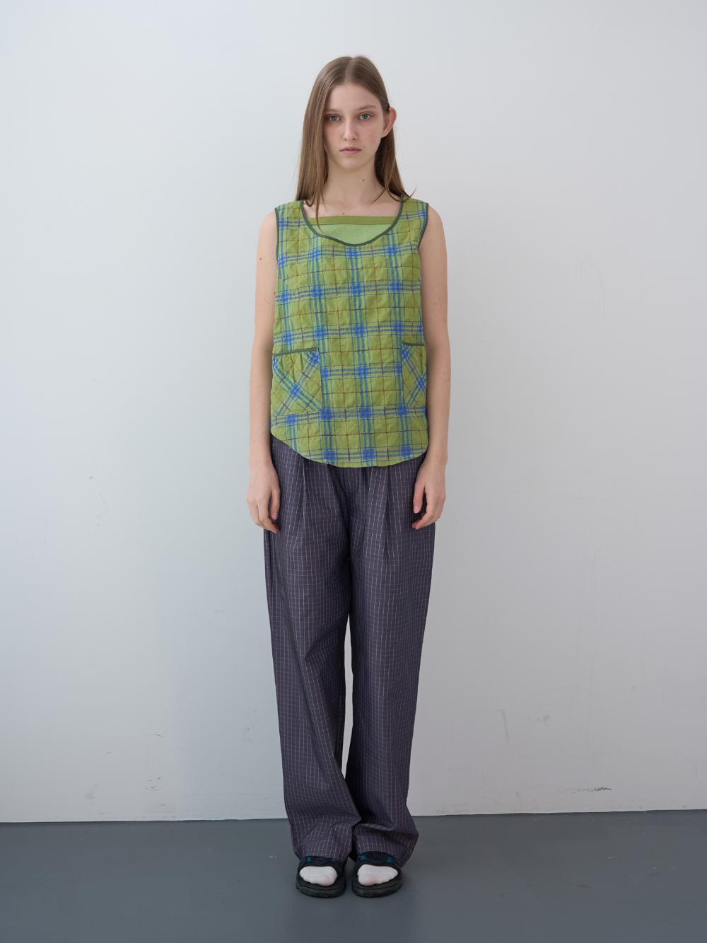 シャーリングポケットスリーブレストップ（グリーン） | ENZO BLUES | HANA(ハナ) #7