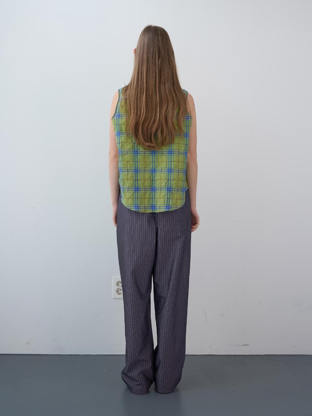 シャーリングポケットスリーブレストップ（グリーン） | ENZO BLUES | HANA(ハナ) #9