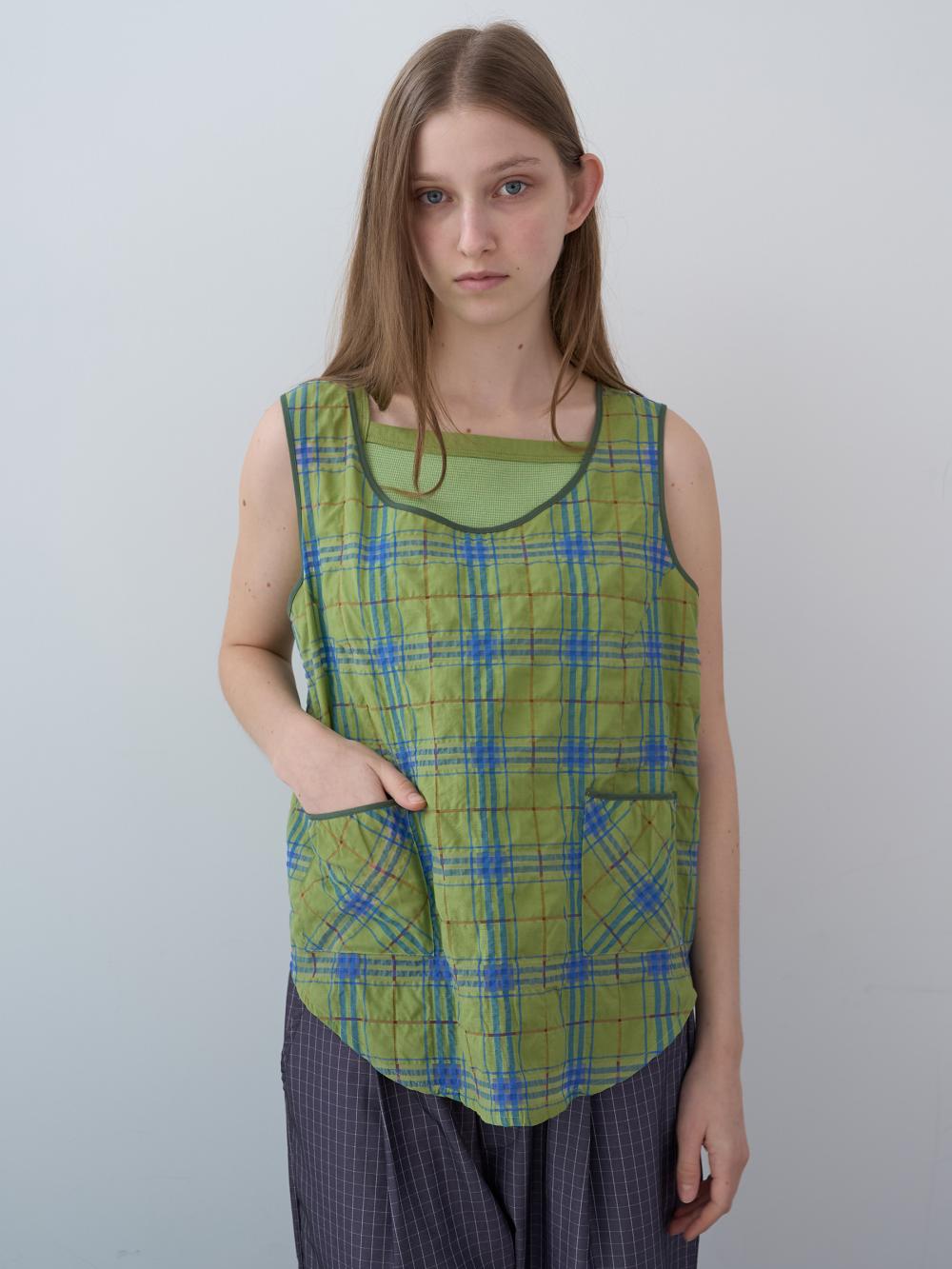 シャーリングポケットスリーブレストップ（グリーン） | ENZO BLUES | HANA(ハナ) #10