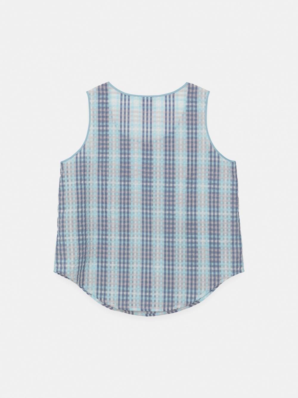 シャーリングポケットスリーブレストップ（スカイ） | ENZO BLUES | HANA(ハナ) #12