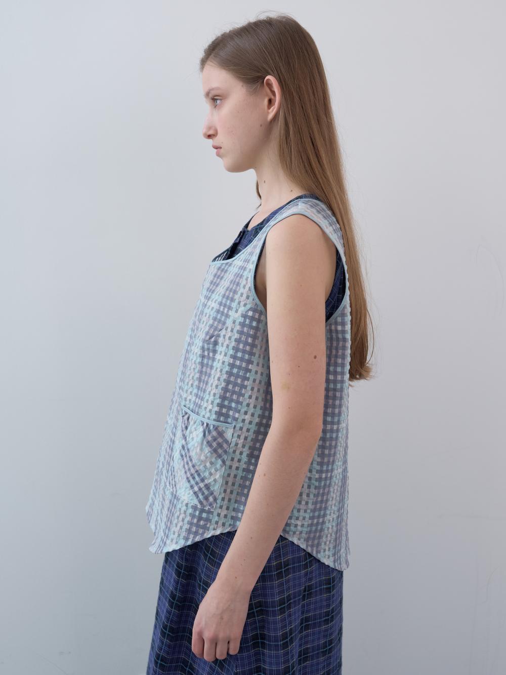 シャーリングポケットスリーブレストップ（スカイ） | ENZO BLUES | HANA(ハナ) #2