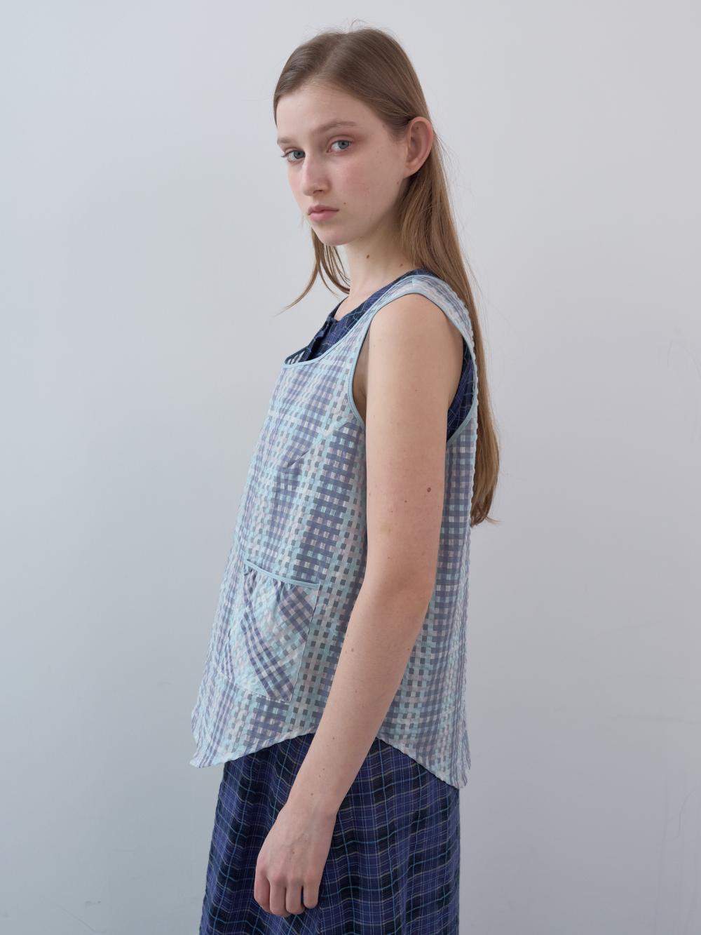 シャーリングポケットスリーブレストップ（スカイ） | ENZO BLUES | HANA(ハナ) #3