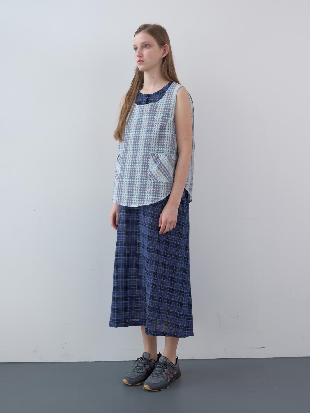 シャーリングポケットスリーブレストップ（スカイ） | ENZO BLUES | HANA(ハナ) #5