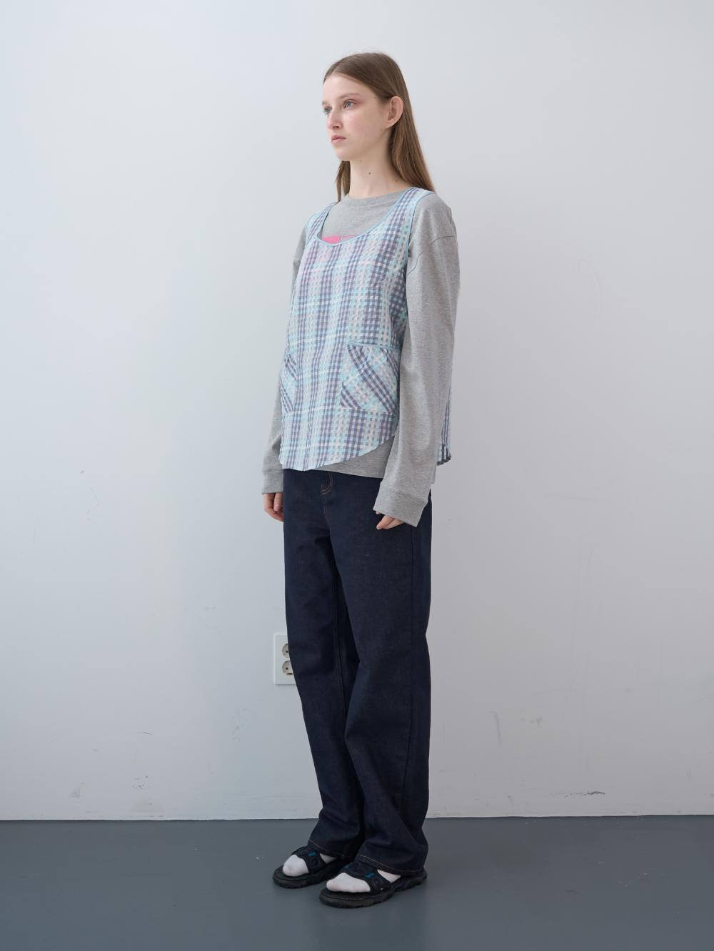 シャーリングポケットスリーブレストップ（スカイ） | ENZO BLUES | HANA(ハナ) #8