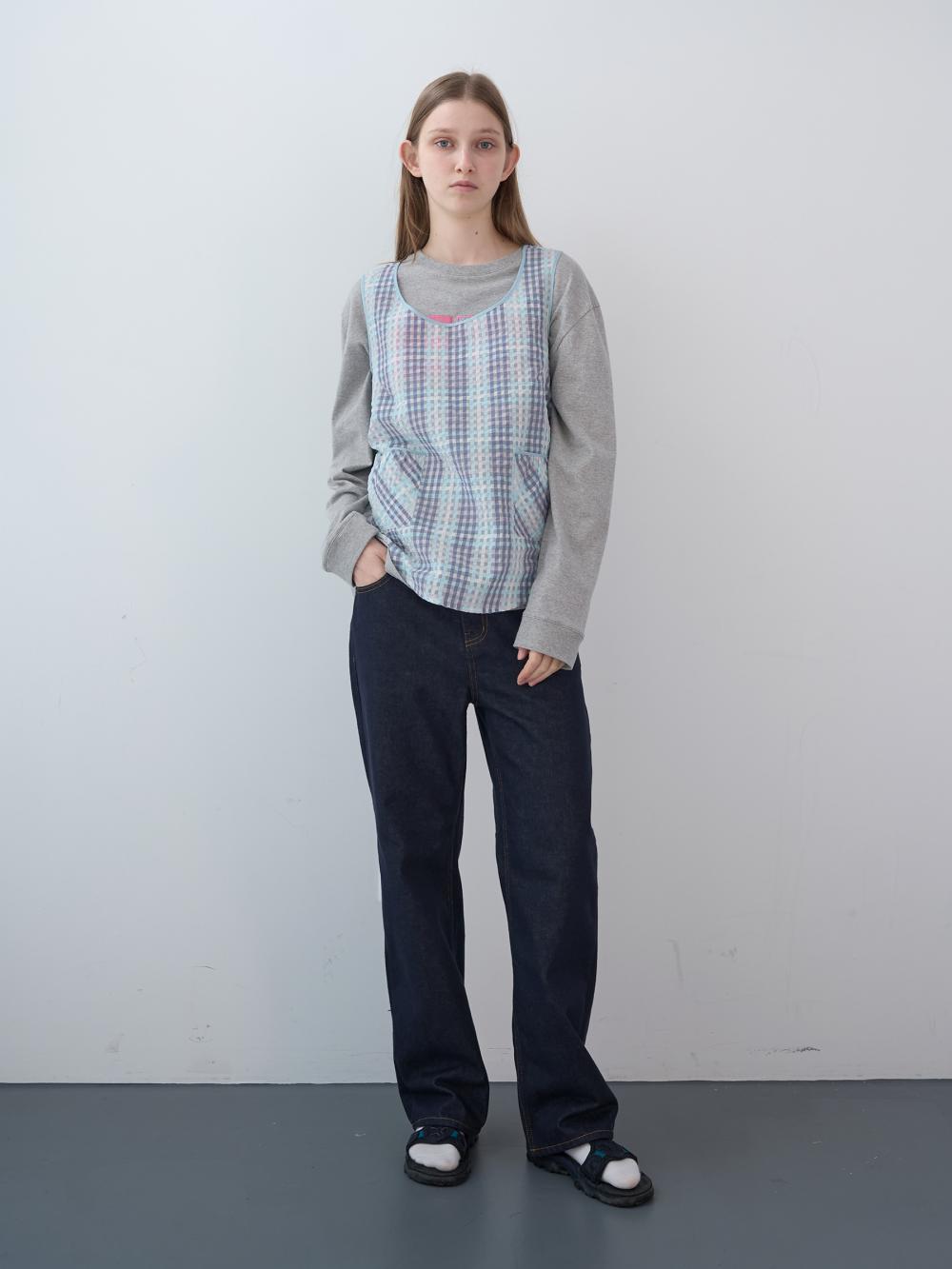 シャーリングポケットスリーブレストップ（スカイ） | ENZO BLUES | HANA(ハナ) #10