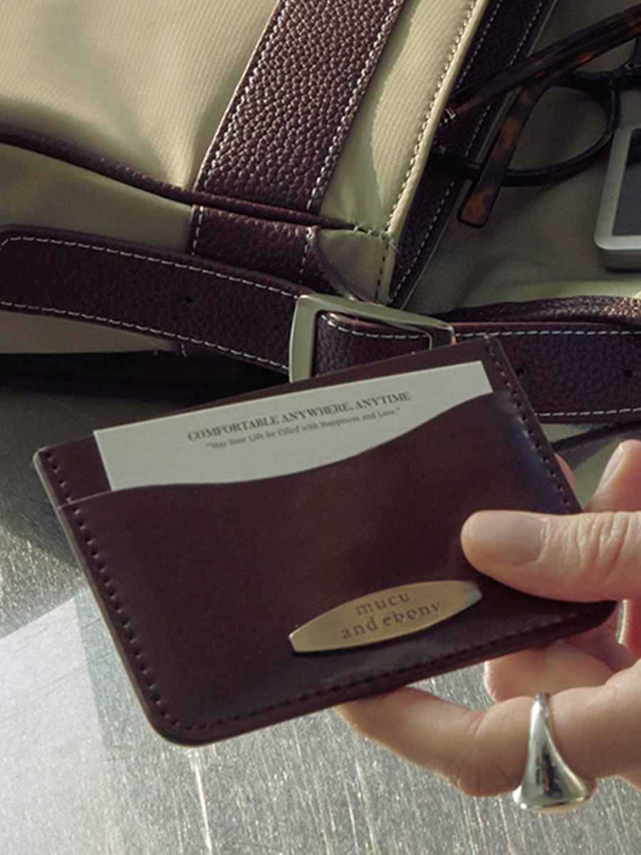 デザートカードウォレット _ チョコファジー | mucu and ebony | HANA(ハナ) #7