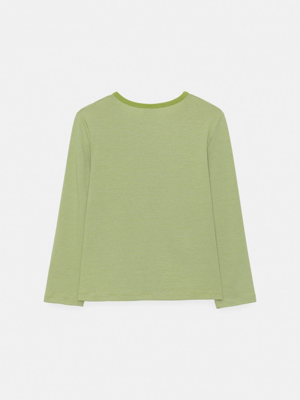 ストライプ七分袖シャツ（グリーン） | ENZO BLUES | HANA(ハナ) #13