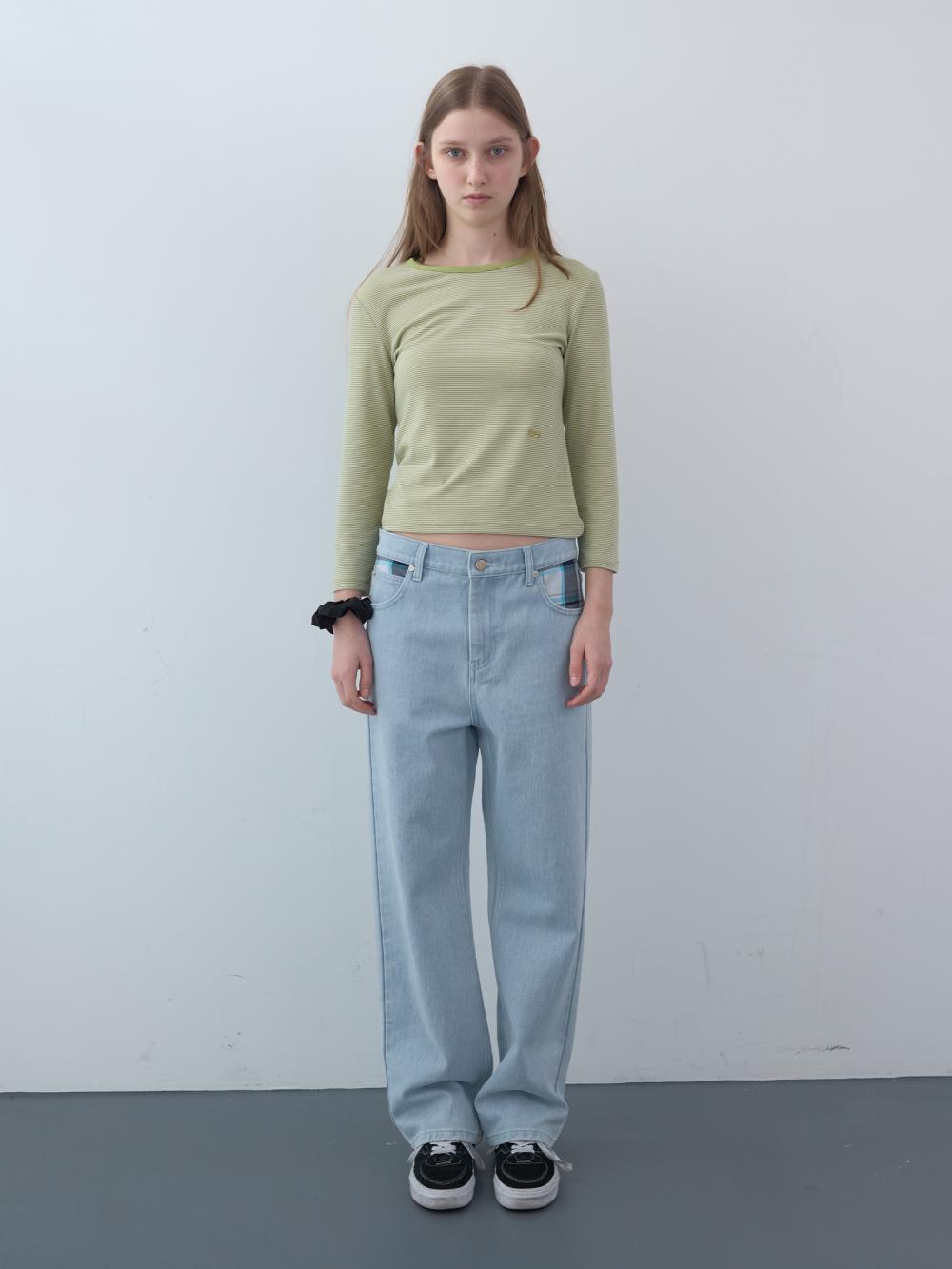 ストライプ七分袖シャツ（グリーン） | ENZO BLUES | HANA(ハナ) #4