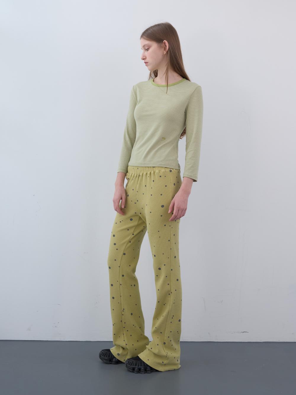 ストライプ七分袖シャツ（グリーン） | ENZO BLUES | HANA(ハナ) #11