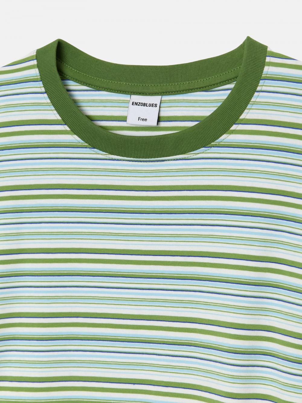 ストライプ ボクシーLST（グリーンストライプ） | ENZO BLUES | HANA(ハナ) #14