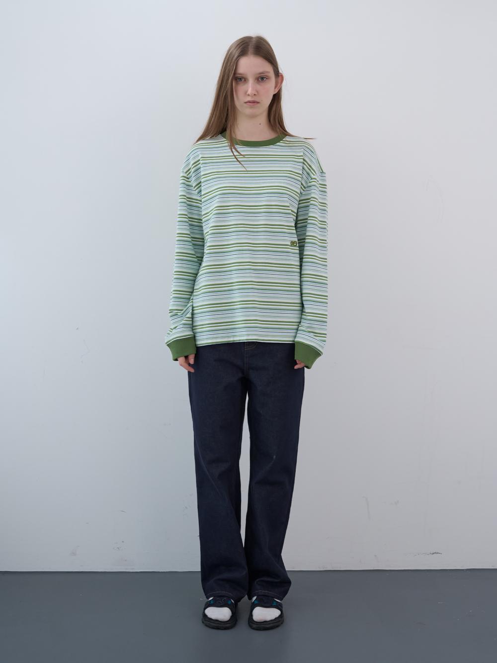 ストライプ ボクシーLST（グリーンストライプ） | ENZO BLUES | HANA(ハナ) #2