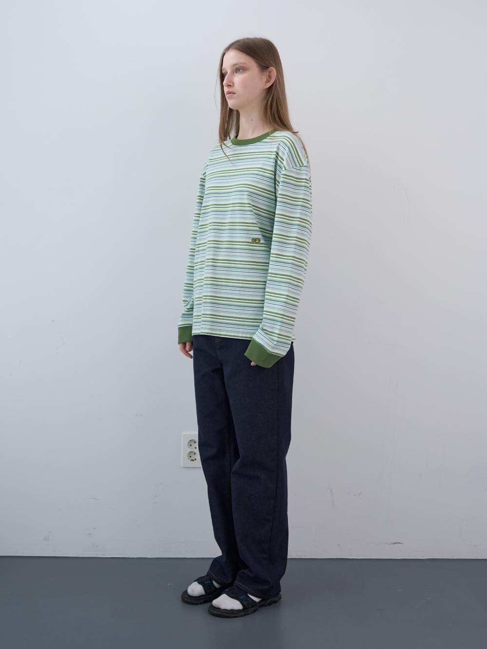 ストライプ ボクシーLST（グリーンストライプ） | ENZO BLUES | HANA(ハナ) #3