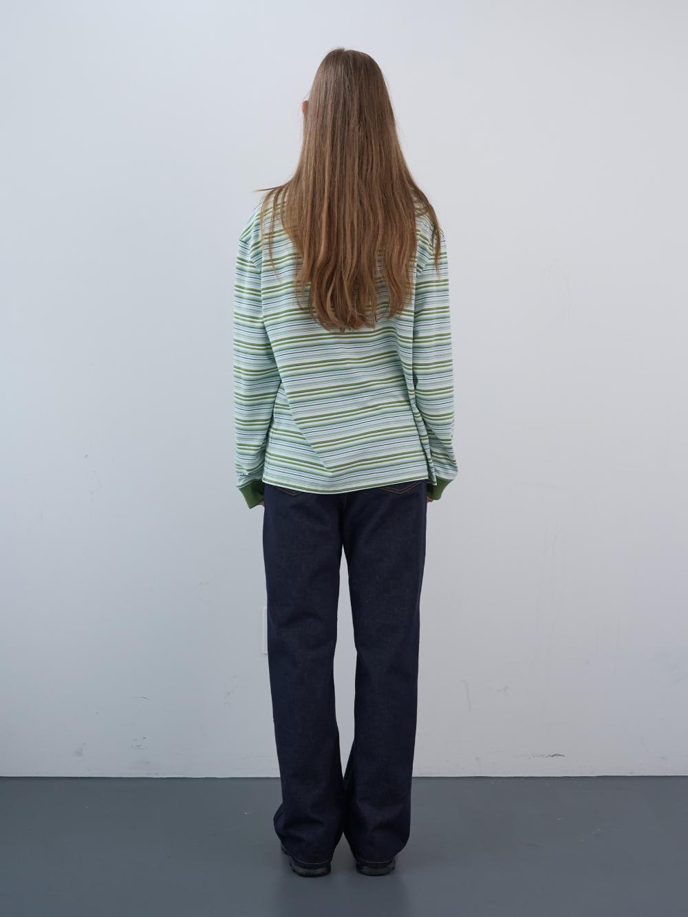 ストライプ ボクシーLST（グリーンストライプ） | ENZO BLUES | HANA(ハナ) #4