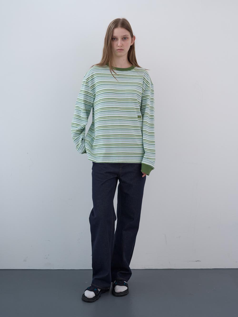 ストライプ ボクシーLST（グリーンストライプ） | ENZO BLUES | HANA(ハナ) #5