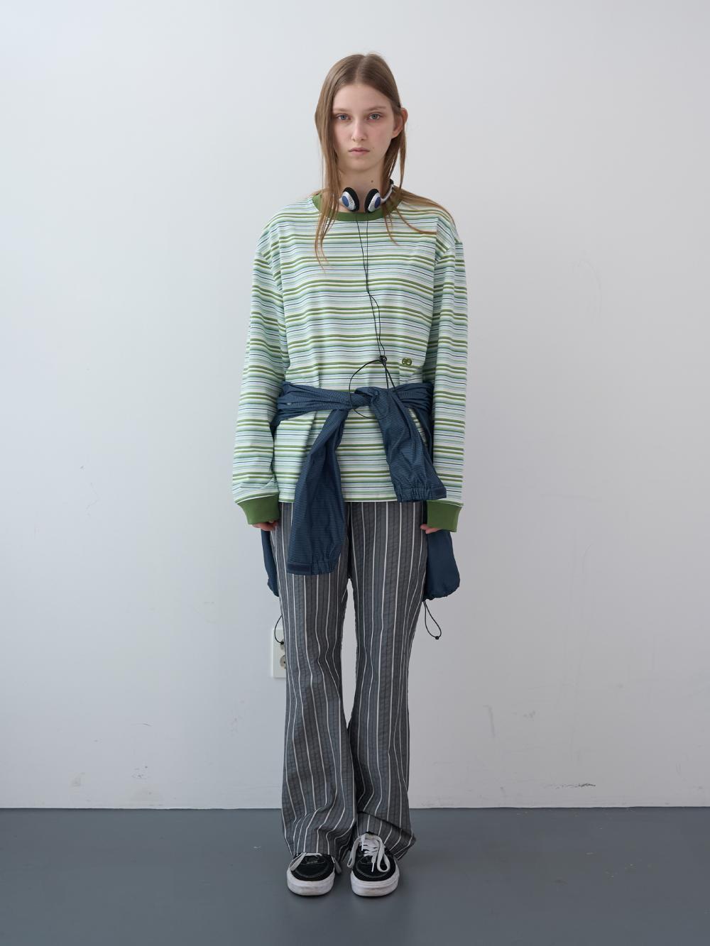 ストライプ ボクシーLST（グリーンストライプ） | ENZO BLUES | HANA(ハナ) #7