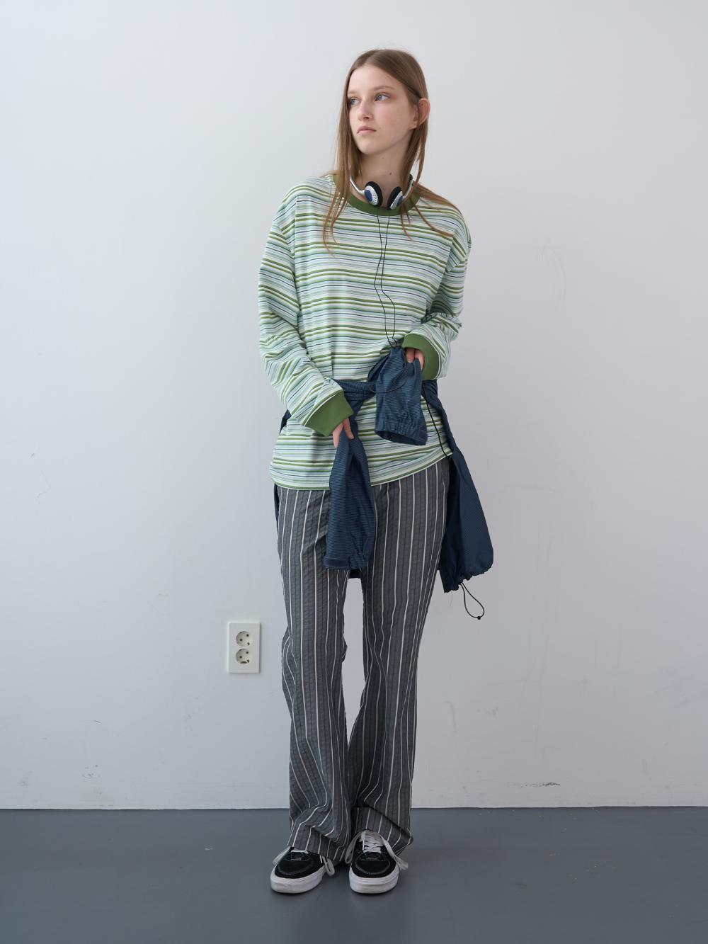 ストライプ ボクシーLST（グリーンストライプ） | ENZO BLUES | HANA(ハナ) #10