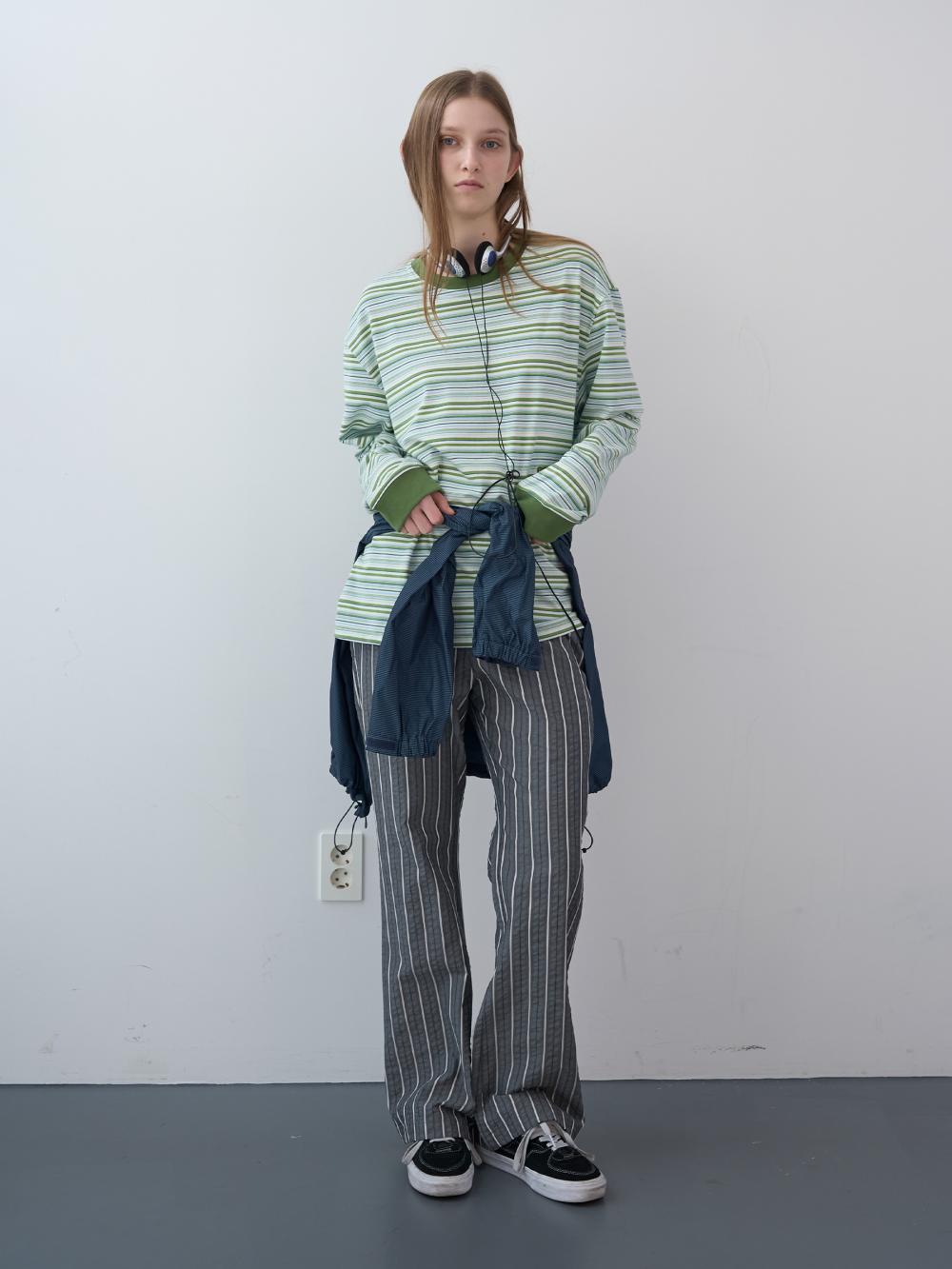 ストライプ ボクシーLST（グリーンストライプ） | ENZO BLUES | HANA(ハナ) #11