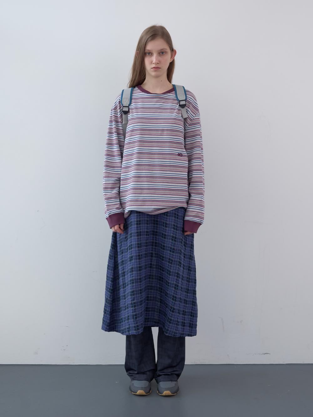 ストライプ ボクシーLST（ワインストライプ） | ENZO BLUES | HANA(ハナ) #2