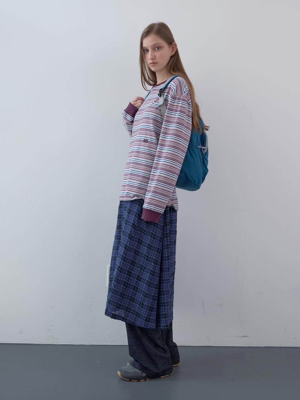 ストライプ ボクシーLST（ワインストライプ） | ENZO BLUES | HANA(ハナ) #5