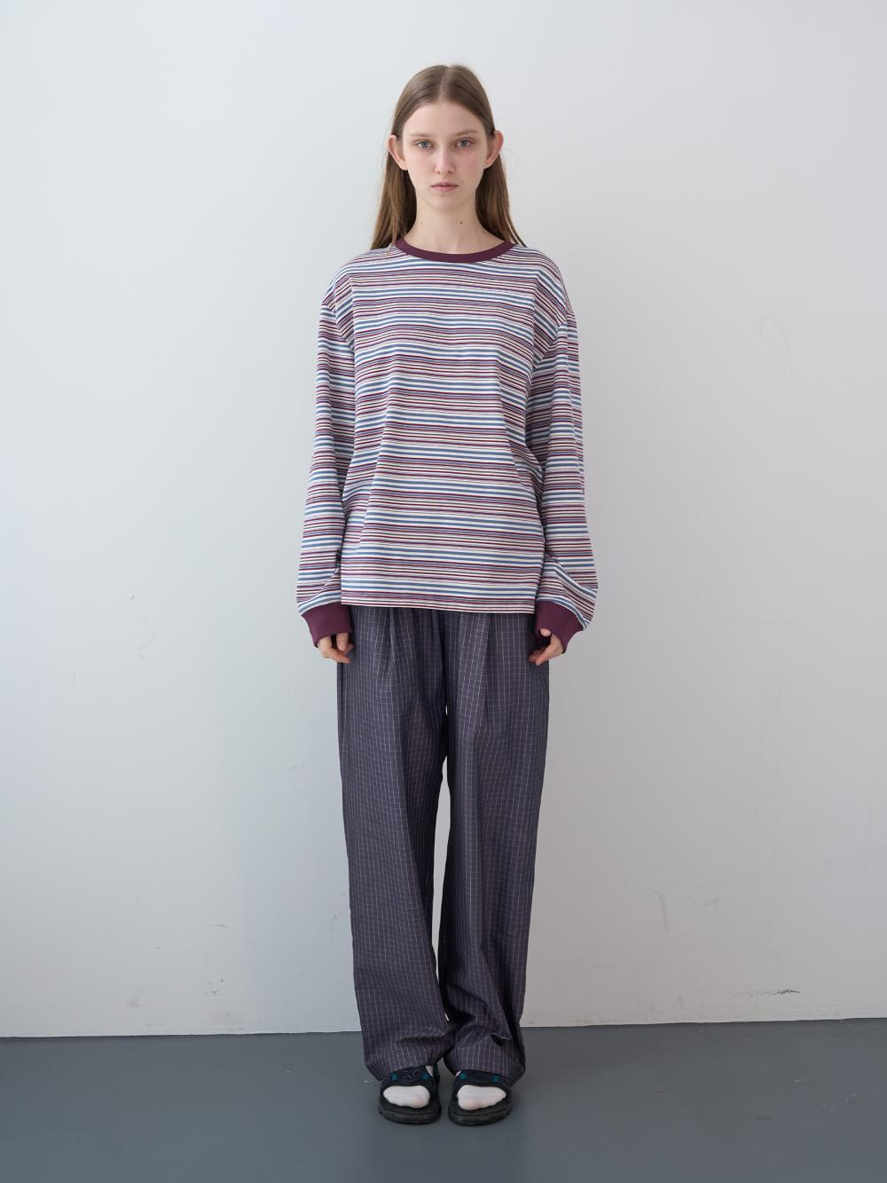 ストライプ ボクシーLST（ワインストライプ） | ENZO BLUES | HANA(ハナ) #9