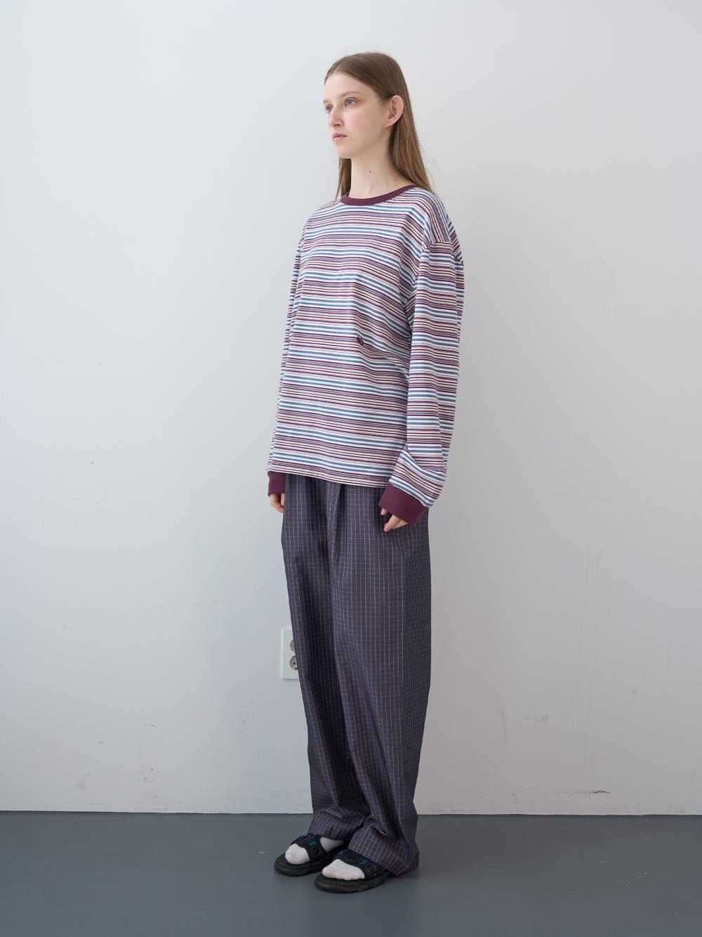 ストライプ ボクシーLST（ワインストライプ） | ENZO BLUES | HANA(ハナ) #10