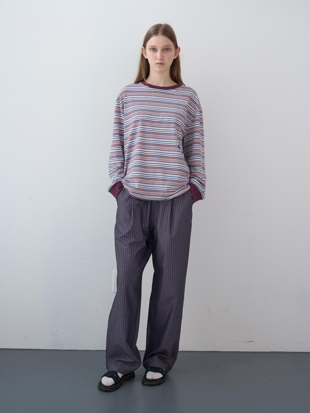 ストライプ ボクシーLST（ワインストライプ） | ENZO BLUES | HANA(ハナ) #12