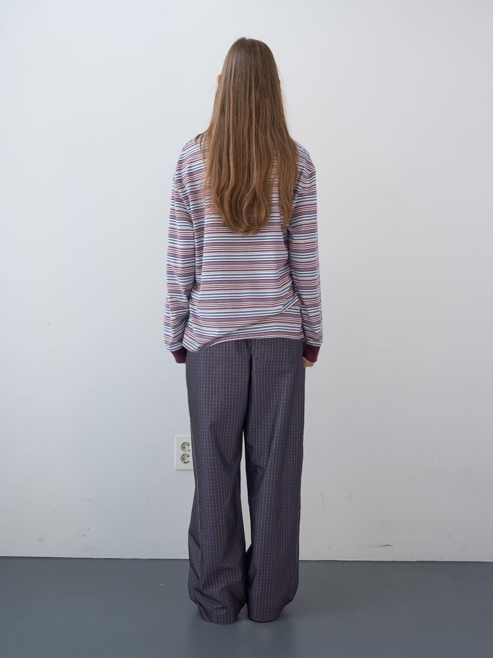 ストライプ ボクシーLST（ワインストライプ） | ENZO BLUES | HANA(ハナ) #11