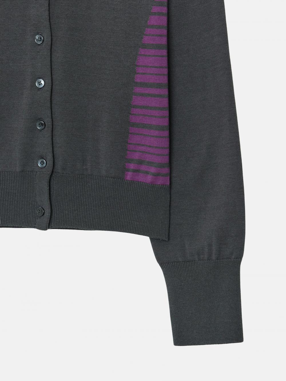 ストライプパネルカーディガン（チャコール） | ENZO BLUES | HANA(ハナ) #16