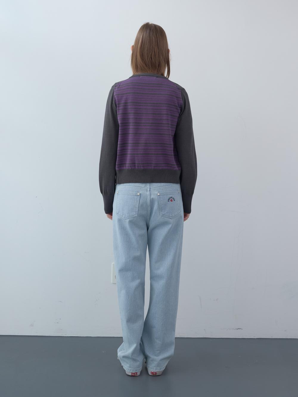 ストライプパネルカーディガン（チャコール） | ENZO BLUES | HANA(ハナ) #9