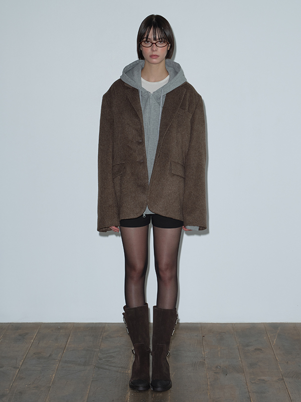 クラシックシングルウールジャケット（ブラウン） | Margarin Fingers | HANA(ハナ) #2