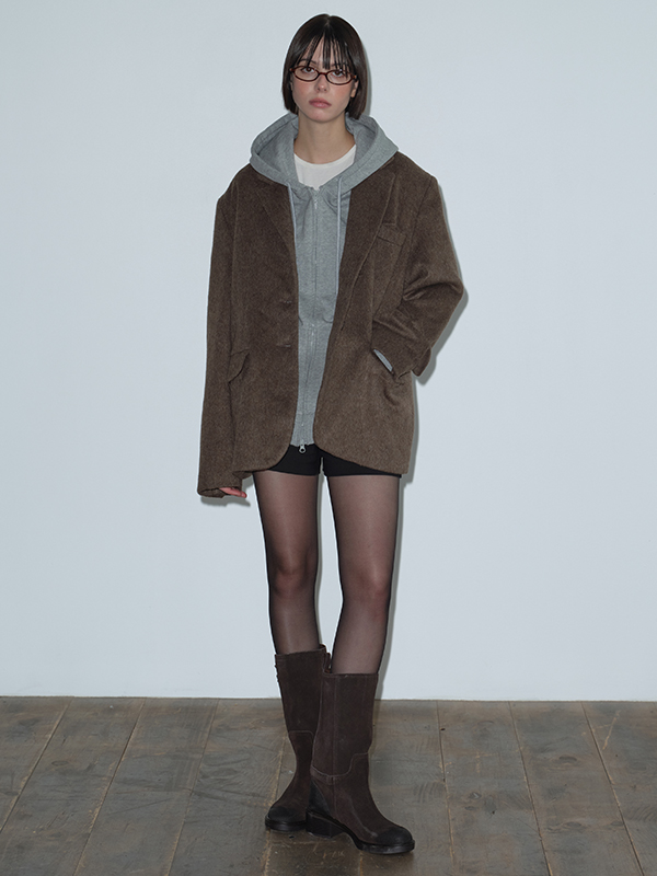 クラシックシングルウールジャケット（ブラウン） | Margarin Fingers | HANA(ハナ) #3