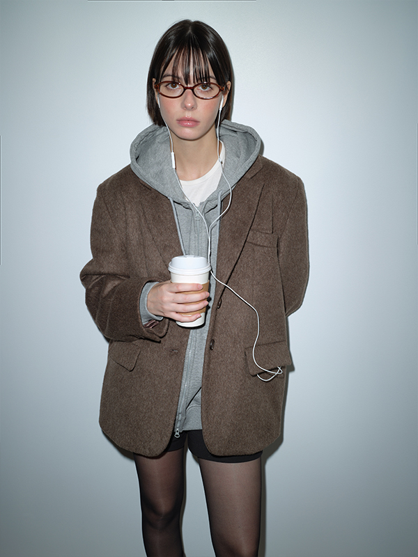 クラシックシングルウールジャケット（ブラウン） | Margarin Fingers | HANA(ハナ) #4