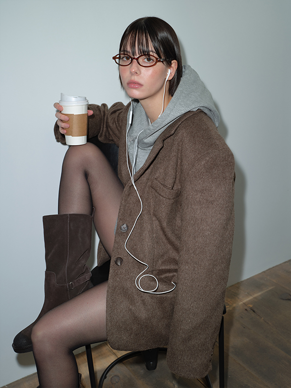 クラシックシングルウールジャケット（ブラウン） | Margarin Fingers | HANA(ハナ) #5