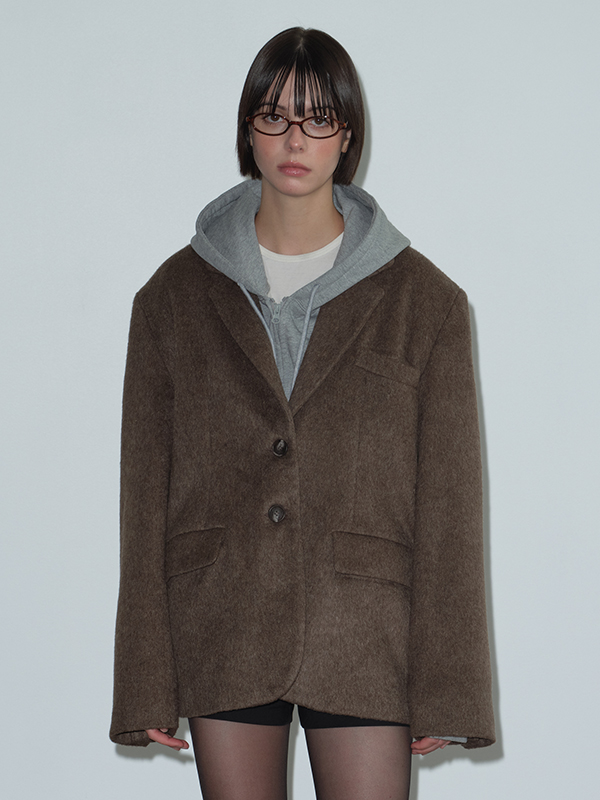クラシックシングルウールジャケット（ブラウン） | Margarin Fingers | HANA(ハナ) #6