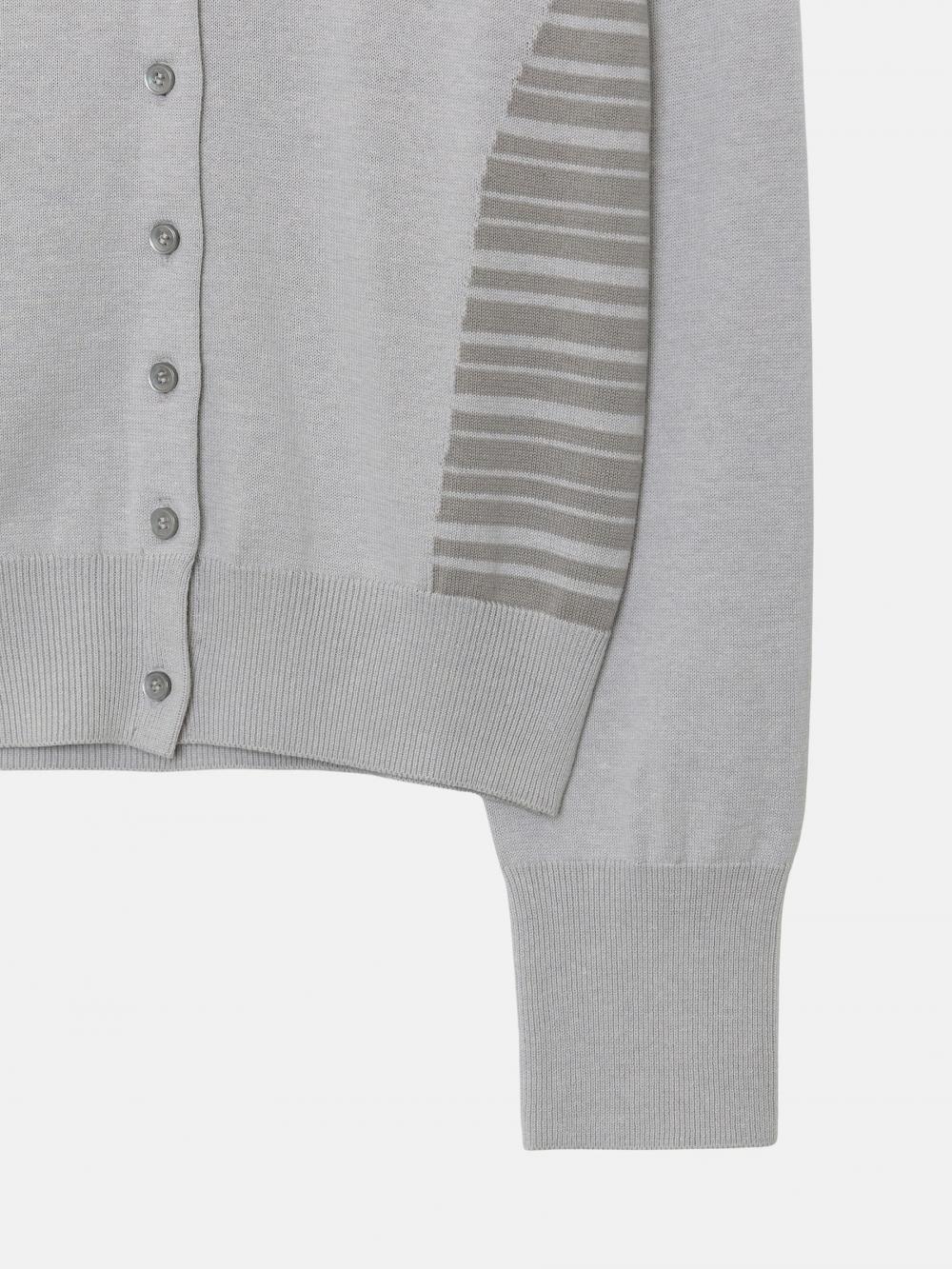 ストライプパネルカーディガン（ライトグレー） | ENZO BLUES | HANA(ハナ) #19